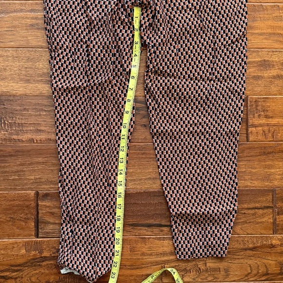 Anthropologie Ett Twa Geometric Ruffled Geometric Print Jogger Pants, Size S - Picture 8 of 11